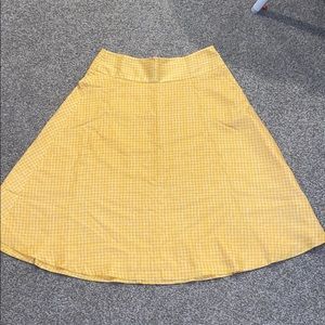 Limited Yellow Skirt with White Squares Size 4